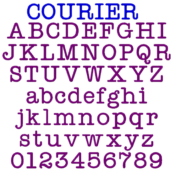 Courier new font type